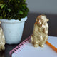 2 Piece Golden Chimpanzee Figurines
