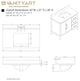 Vanity Art Bathroom Vanity With Sink, Natural Oak, 42", Single Sink, Matte Black