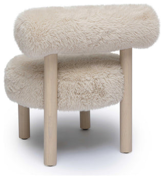 Carmel Natural Vegan Shearling Accent Chair