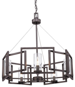 Golden Lighting Marco Gunmetal Bronze 5 Light Chandelier
