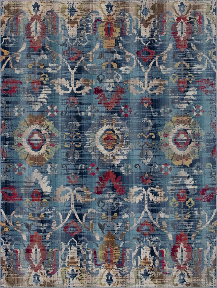 Noori Rug Low-Pile Rolland Blue/Grey Rug
