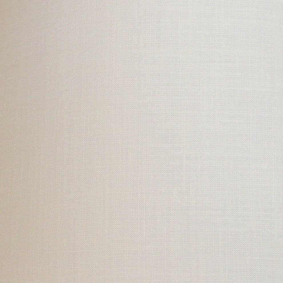 18" White Rounded Empire Slanted Linen Lampshade