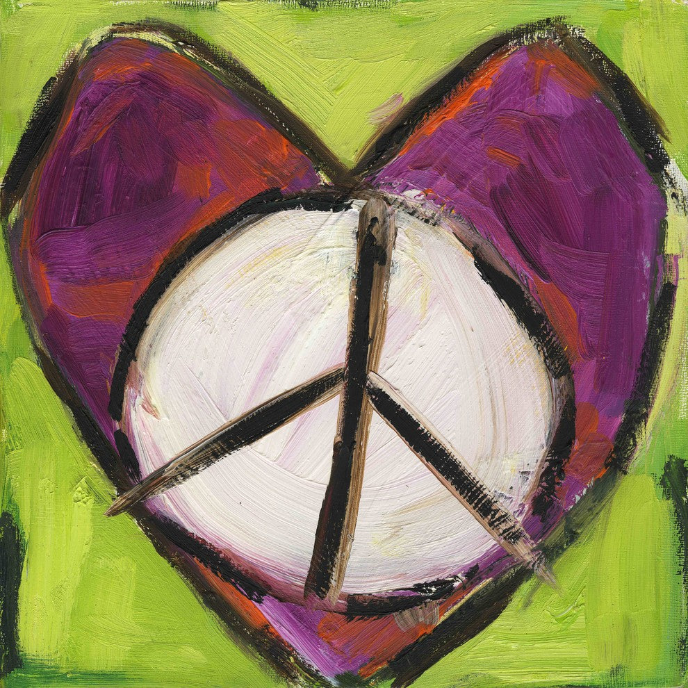 "Peace Heart" Painting Print on Canvas by Tori Campisi