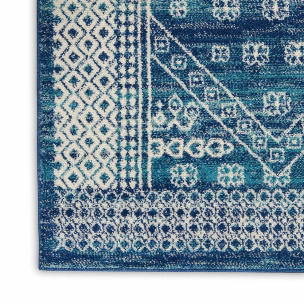 8' X 10' Navy Blue Power Loom Area Rug