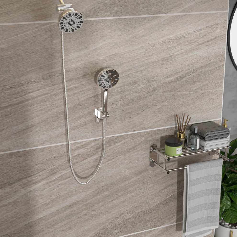 Multi Function Dual Shower Head Shower System With 4.7" Rain Showerhead