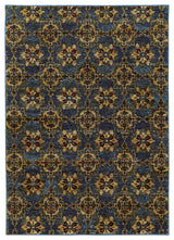 Oriental Weavers Andorra Blue/ Gold Oriental Indoor Area Rug 3'3"X5'2"