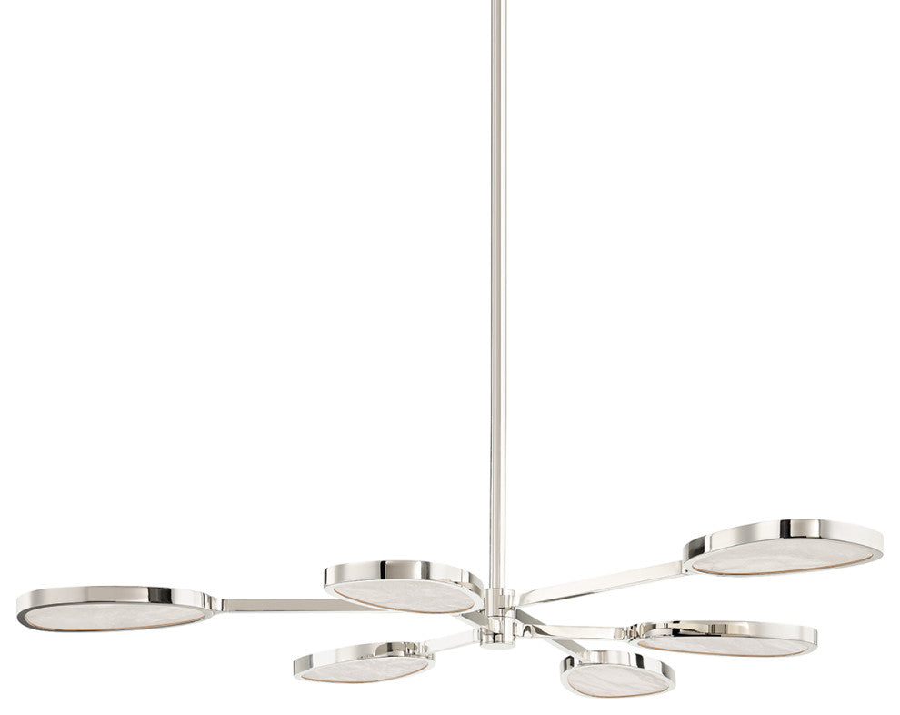 Beirut 6 Light Chandelier Burnished Nickel