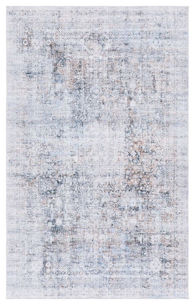 Safavieh Arizona Machine-Washable Collection ARZ539 Rug, Beige/Charcoal, 4'x6'