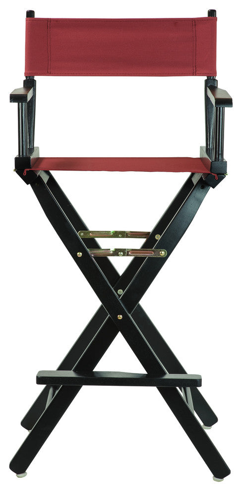 030" Director's Chair Black Frame-Burgundy Canvas