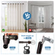 1" Diameter Crackle Glass Single Drapery Curtain Rod, Bronze, 84"-120"
