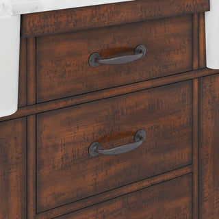 Paisley 72" Double Vanity, Rustic Sierra, Vanity With Faucet