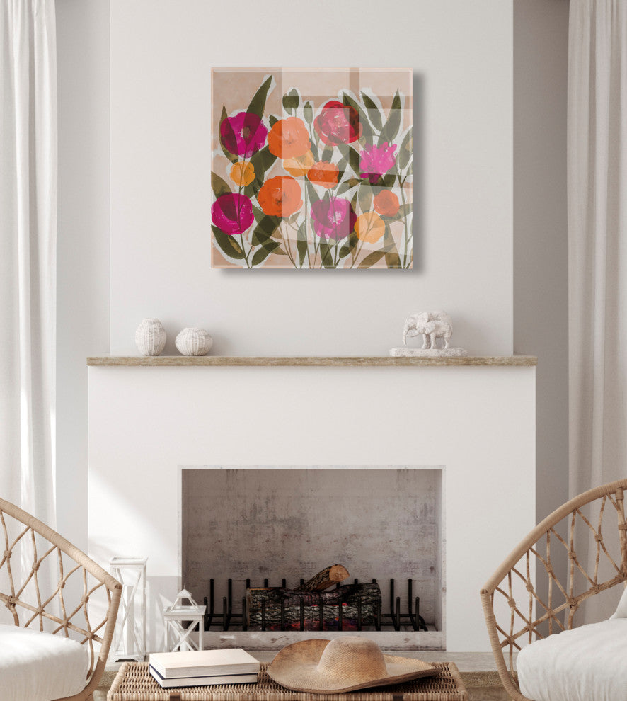 Spring Bouquet Floating Acrylic Art by Amy Lighthall, Assorted 23x23