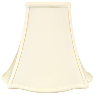 Royal Designs Fancy Square Bell Basic Lamp Shade, Eggshell, 4x10x8.5, Set of 2