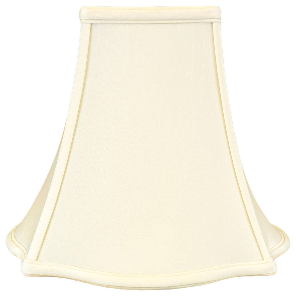 Royal Designs Fancy Square Bell Basic Lamp Shade, Eggshell, 4x10x8.5, Set of 2