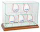 5 Upright Baseball Display Case, Walnut