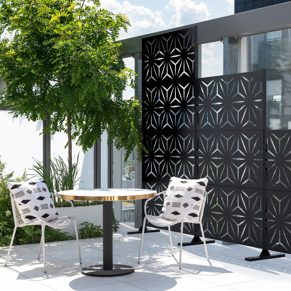 Veradek Screen Series Web Privacy Screen 3 Panel Set w/ Stand