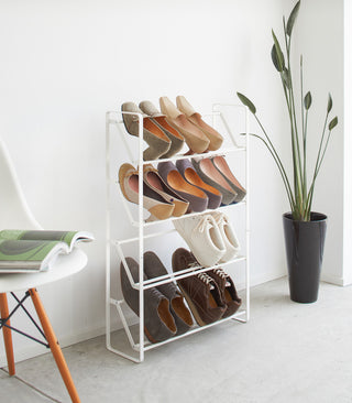 Frame Slim Shoe Rack, White