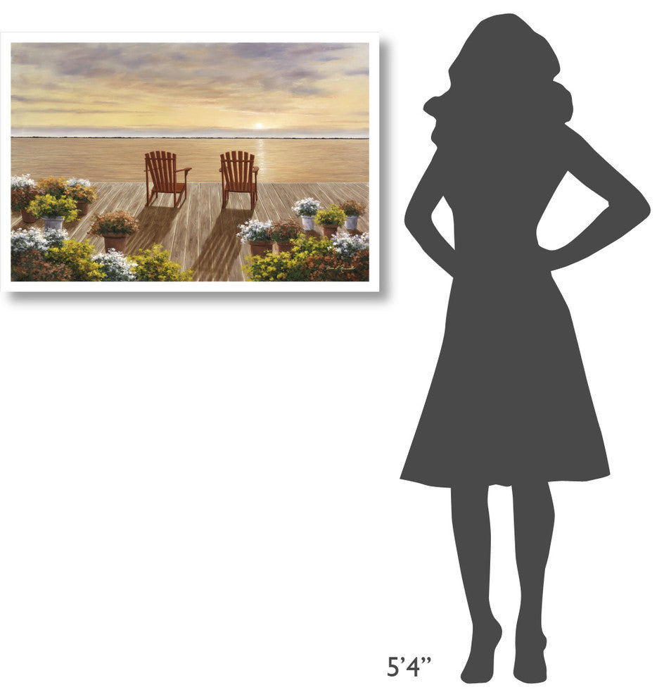 "Evening Deck View" Digital Paper Print by Diane Romanello, 38"x26"
