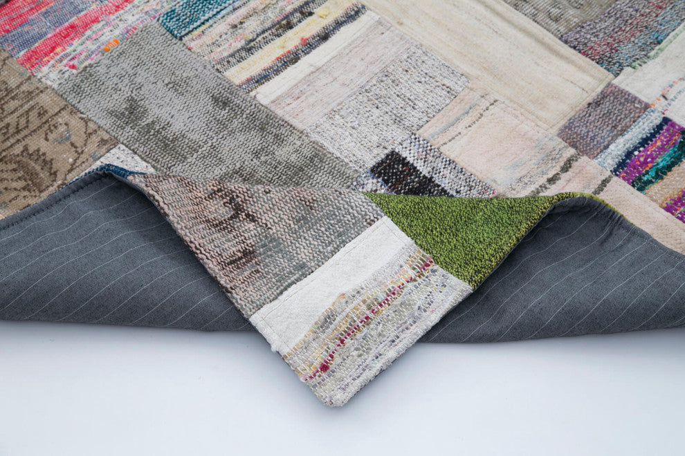 Rug N Carpet - Handmade Turkish 6' 7'' x 10' 0'' Unique Patchwork Kilim Rug