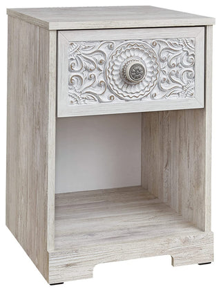 One Drawer Nightstand, Whitewash