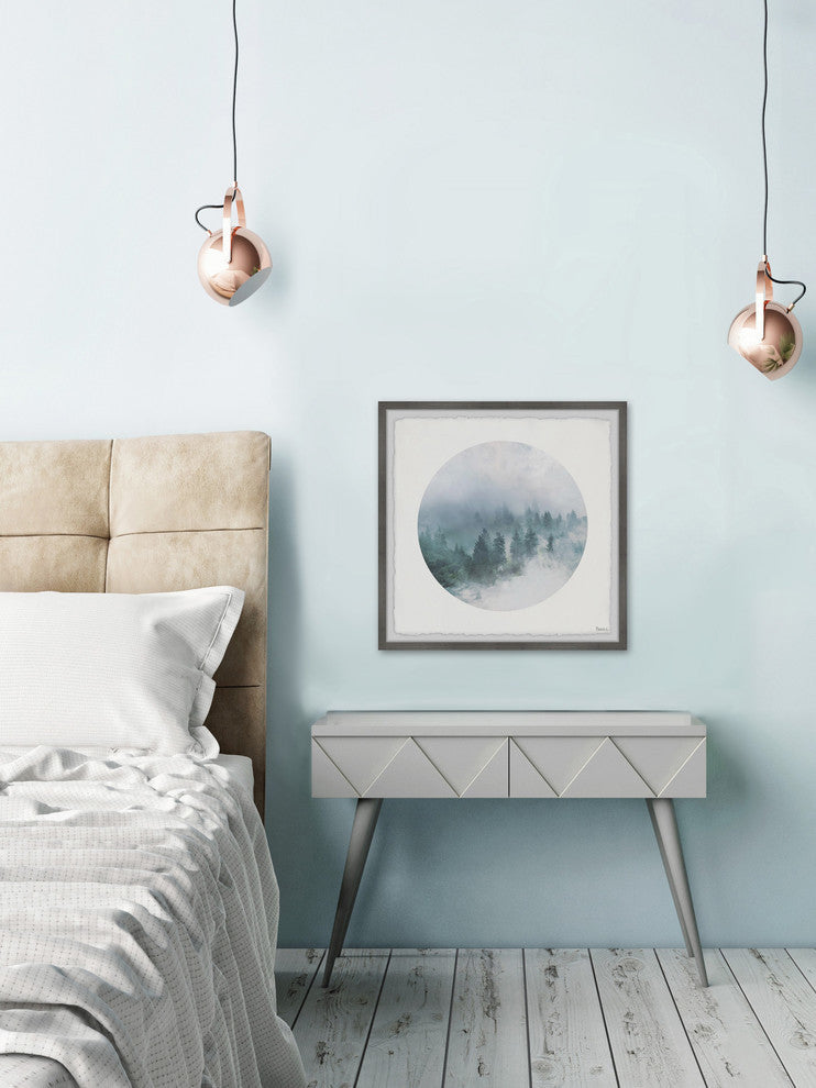 "Cloudy Forest" Framed Painting Print, 12"x12"