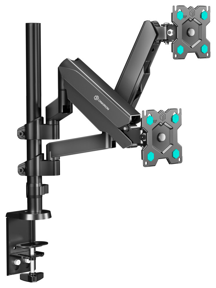 ONKRON Dual Monitor Mount for 13 - 32 Inch Screens up to 17.6 lbs - G140 Black