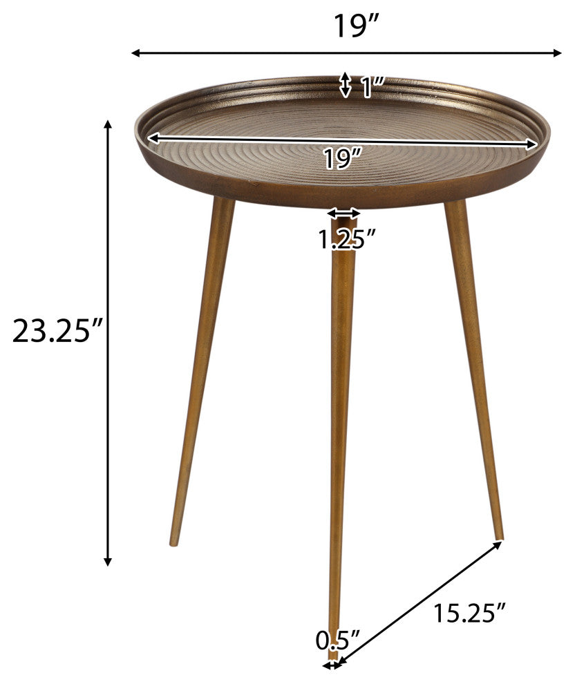Veracruz Modern Handcrafted Aluminum Accent Table