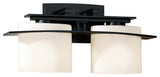 Arc Ellipse 2 Light Sconce, Black Finish, Opal Glass