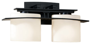 Arc Ellipse 2 Light Sconce, Black Finish, Opal Glass