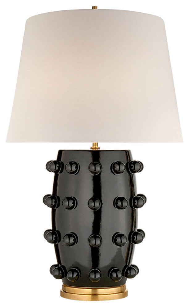 Bobble-Studded Modern Table Lamp | Andrew Martin Linden, Black, Medium
