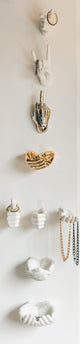 Interior Illusions Plus White One Finger Pointing Wall Mount, 8" Long