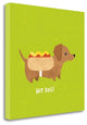"Good Dogs Dachshund Bright" By Moira Hershey, Giclee on Gallery Wrap Canvas