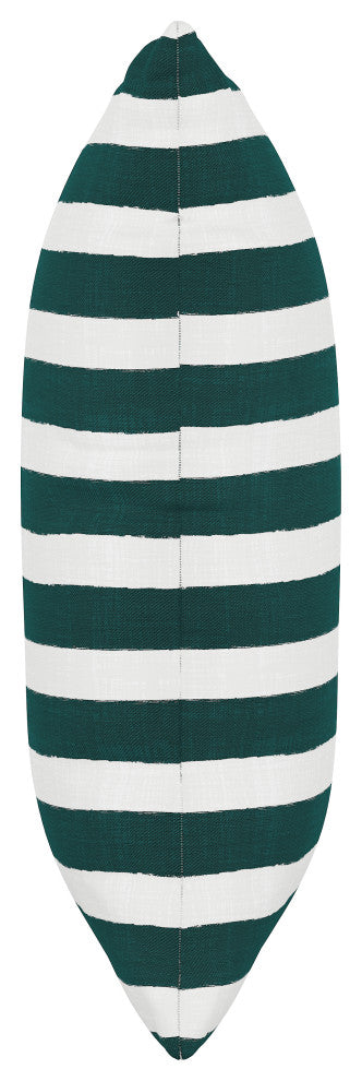 18" Decorative Pillow, Polyester Insert, Horizontal Brush Cabana Sm Emerald