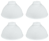 23086-4 Replacement Dome Shaped Frosted Ribbed Glass Shade, 4 Pack