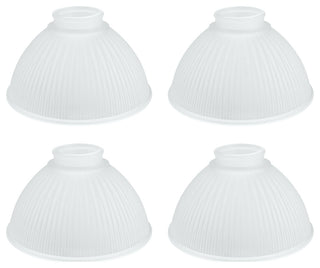 23086-4 Replacement Dome Shaped Frosted Ribbed Glass Shade, 4 Pack