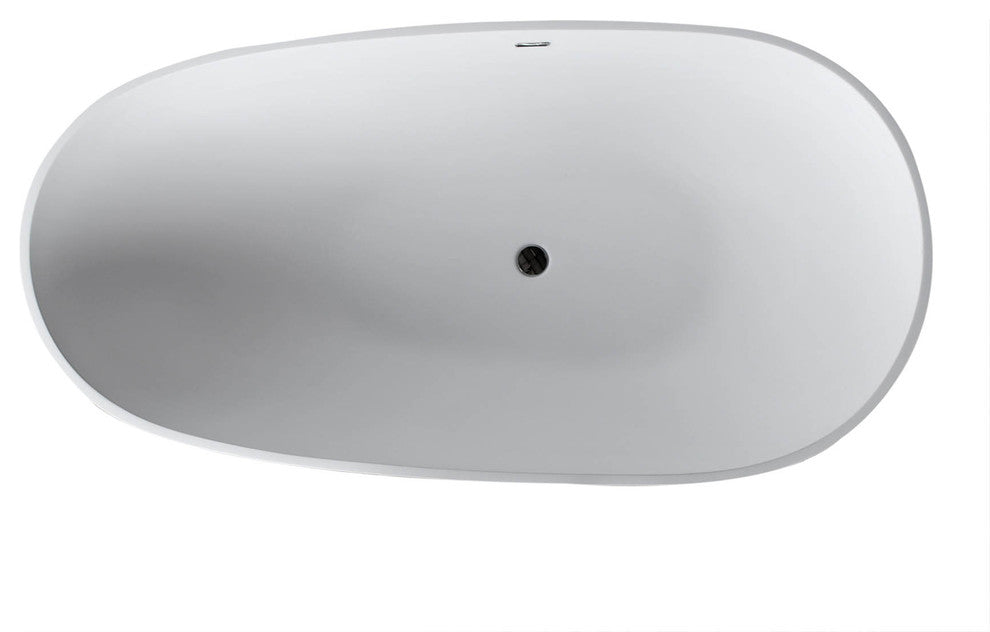 Ancona 37 x 72 Artificial Stone Soaker Freestanding Bathtub with