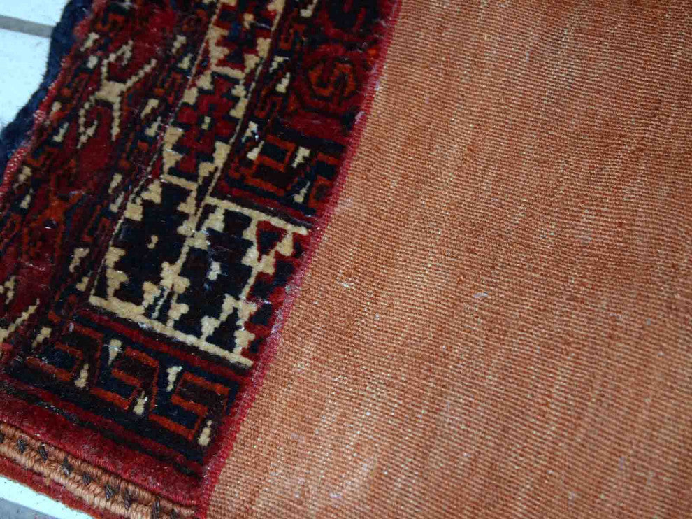 Handmade Antique Turkmen Yomud torba bag 2.2'x3.8', 70cmx118cm 1900s