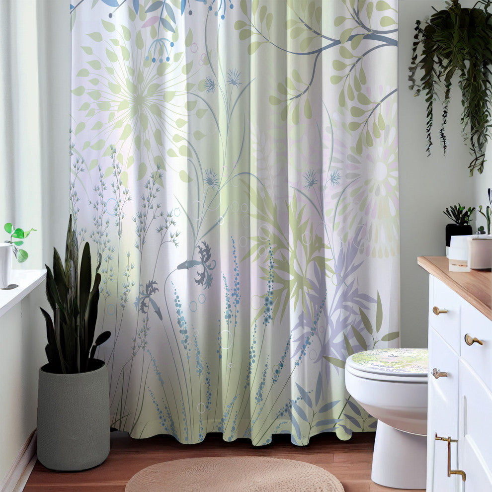 Herb Garden Designer Shower Curtain, 72"x72"