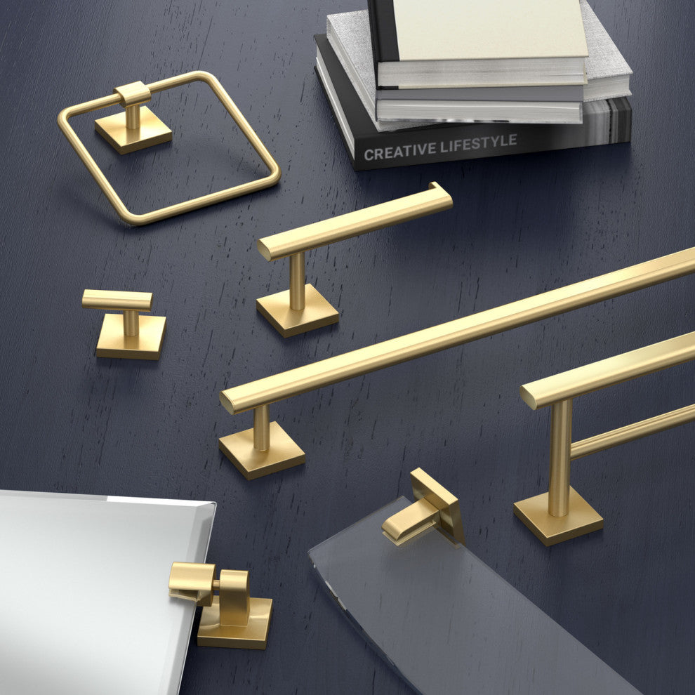 Elevate 18" Towel Bar, Brushed Brass