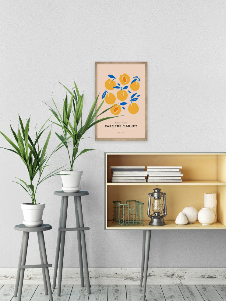 "Paris Farmers Market" Framed Painting Print, 12x18