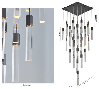 Crystal Cascade Multi-Light Pendant