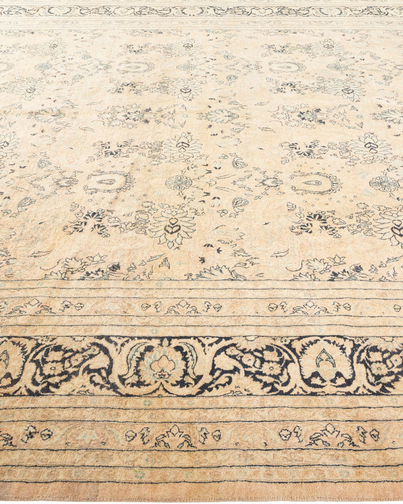 Mogul, One-of-a-Kind Hand-Knotted Runner Beige, 9'0"x18'10"