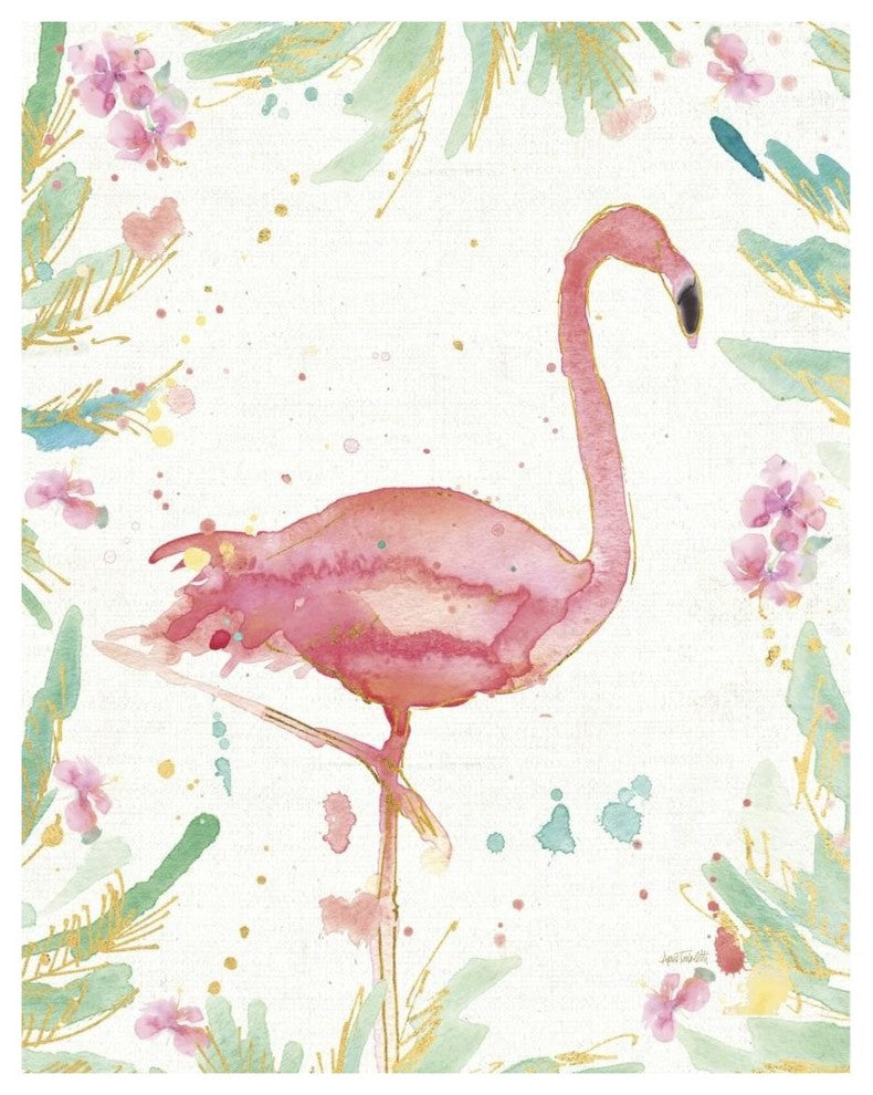 "Flamingo Fever XII" Digital Paper Print by Anne Tavoletti, 24"x30"
