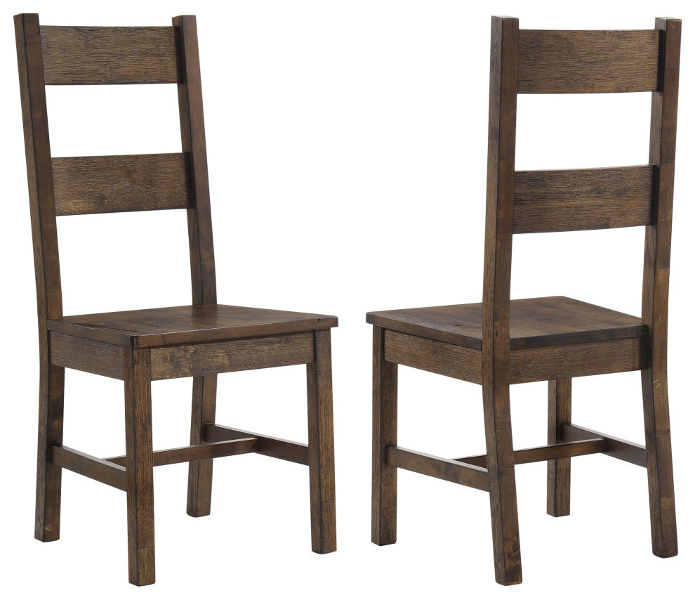 Coleman Dining Side Chair Rustic Golden Brown, Set of 2