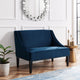 Inspired Home Aryanna Bench Upholstered, Navy Velvet