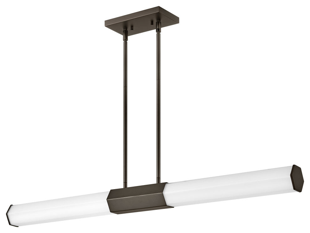 Hinkley 40" Facet Medium Integrated LED Linear Chandelier - Black Oxide