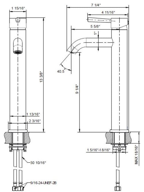 Ultra Faucets UF3660X Single Handle Bathroom Faucet