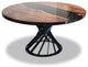 Panaro Round Black River Dining Table, 6 Seater