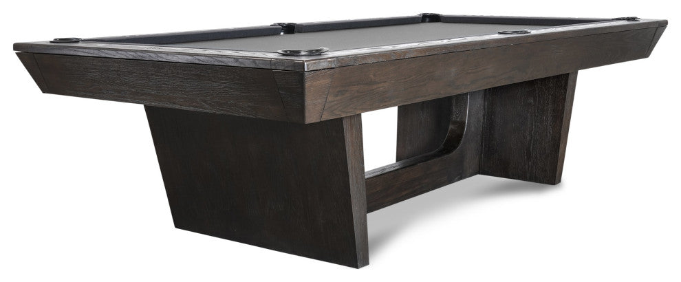 Kai 8' Slate Pool Table, Waxed Brown
