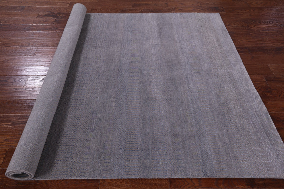 Wool and Silk Savannah Grass Hand-Knotted Rug 6' 0" X 9' 3" Q11398